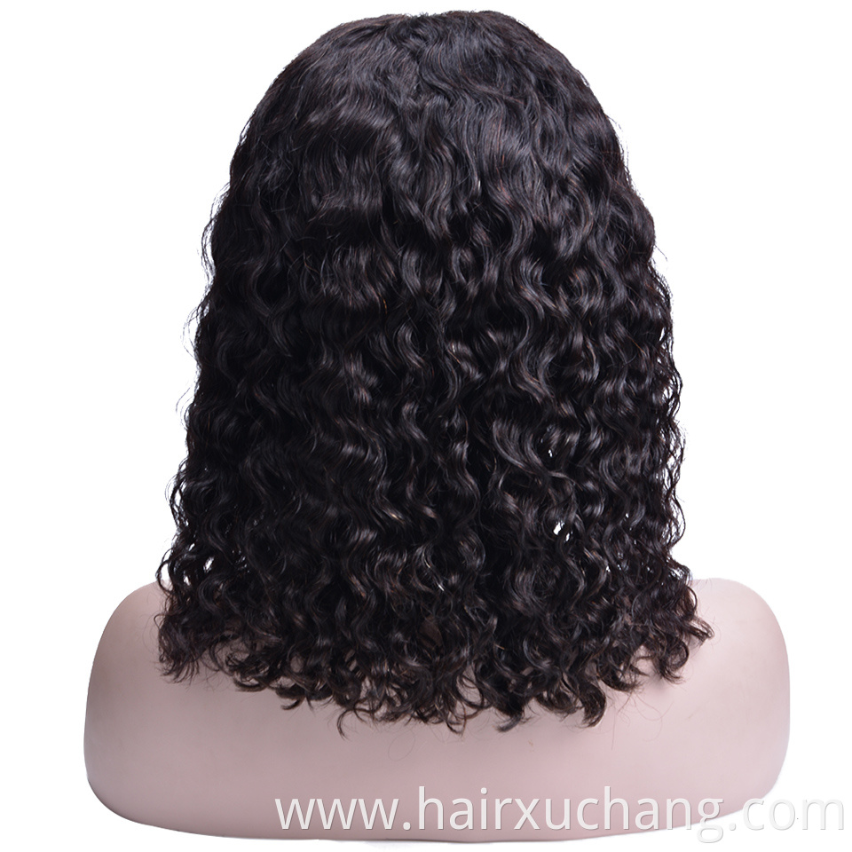 Wholesale Low Price Raw Human Hair Wigs Drop Shipping Brazilian Water Wavy Bob Wigs For Black Women